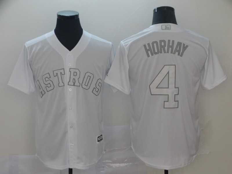 Astros 4 George Springer Horhay White 2019 Players' Weekend Player Jersey,We sell and wholesale Astros 4 George Springer Horhay White 2019 Players' Weekend Player Jersey on line form chian!